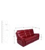 Adolf 3 Seater Recliner in Red Colour