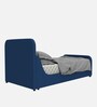 Adolf Velvet Single Size Bed in Royal Blue Colour