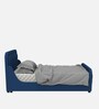 Adolf Velvet Single Size Bed in Royal Blue Colour