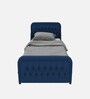 Adolf Velvet Single Size Bed in Royal Blue Colour