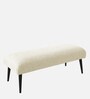 Adon Fabric Bench in Ivory Cream Colour