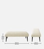 Adon Fabric Bench in Ivory Cream Colour