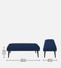 Adon Fabric Bench in Royal Blue Colour