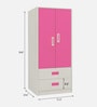 Adona Adonica Kids Wardrobe w/2 Drawers and Regular Hang Barbie Pink