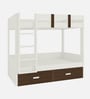 Adona Adonica Twin Bunkbed Left Ladder w/2 Drawers Coffee Walnut