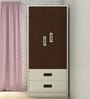 Adonica 2 Door Wardrobe With Drawers In Coffee Walnut Finish