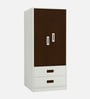 Adonica 2 Door Wardrobe With Drawers In Coffee Walnut Finish