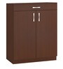 Alana 2-Door Shoe Cabinet with Drawer & Ventilated Shelves in Terra Sienna Finish