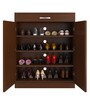 Alana 2-Door Shoe Cabinet with Drawer & Ventilated Shelves in Terra Sienna Finish