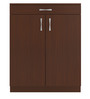 Alana 2-Door Shoe Cabinet with Drawer & Ventilated Shelves in Terra Sienna Finish