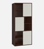 Astra Bookshelf In Ivory and Coffee Walnut Finish