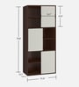 Astra Bookshelf In Ivory and Coffee Walnut Finish
