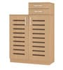 Austin Slatted 2 Door Shoe Cabinet In Maple Finish