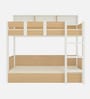 Adona Carina Twin Bunk Bed with Front Right Ladder and Open Shelves Ivory