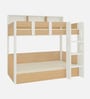 Adona Carina Twin Bunk Bed with Front Right Ladder and Open Shelves Ivory
