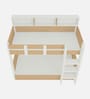 Adona Carina Twin Bunk Bed with Front Right Ladder and Open Shelves Ivory