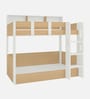 Adona Carina Twin Bunk Bed with Front Right Ladder and Open Shelves Ivory