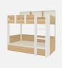Adona Carina Twin Bunk Bed with Front Right Ladder and Open Shelves Ivory