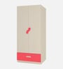 Adona Elanza 2-Door Kids Wardrobe with Drawer and Oval Handles Light Woodgrain