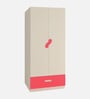 Adona Elanza 2-Door Kids Wardrobe with Drawer and Oval Handles Light Woodgrain