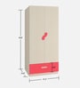 Adona Elanza 2-Door Kids Wardrobe with Drawer and Oval Handles Light Woodgrain