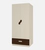 Elanza 2 Door Wardrobe with Drawer In Coffee Walnut & White Finish