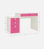 Eskada Kids Study Table In Barbie Pink Finish