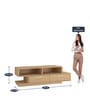 Evita TV console with 2 Drawers in Canadian Maple Finish