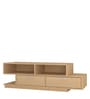 Evita TV console with 2 Drawers in Canadian Maple Finish