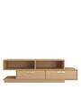 Evita TV console with 2 Drawers in Canadian Maple Finish