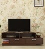 Evita TV console in Coffee Walnut Finish
