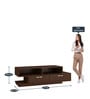 Evita TV console in Coffee Walnut Finish