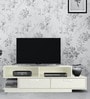 Evita TV console with 2 Drawers in Ivory Finish