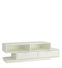 Evita TV console with 2 Drawers in Ivory Finish