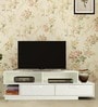 Evita TV console with 2 Drawers in Ivory Finish