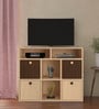 Lorena TV Unit in Canadian Maple & Coffee Walnut Finish