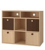 Lorena TV Unit in Canadian Maple & Coffee Walnut Finish