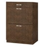 Modena Twin Pull-down Shoe Rack with Drawer in Tawny Cambric Finish