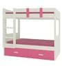 Adonica Bunk Bed in Barbie Pink Colour with Drawer Storage