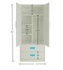 Adonica Kids' 2 Door Wardrobe With 2 Drawers In Azure Blue Colour
