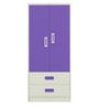 Adonica Kids' 2 Door Wardrobe With 2 Drawers In Lavender Purple Colour