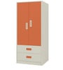 Adonica Kids 2 Door Wardrobe in Light Orange Finish