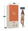 Adonica Kids 2 Door Wardrobe in Light Orange Finish