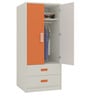 Adonica Kids 2 Door Wardrobe in Light Orange Finish