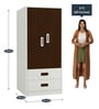 Adonica 2 Door Wardrobe With 2 Drawers In Coffee Walnut Colour