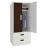 Adonica 2 Door Wardrobe With 2 Drawers In Coffee Walnut Colour