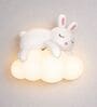 Adorable Sleeping Bunny on Cloud LED Wall Lamp   Soft Glow Nursery Night Light for Kids' Room & Playroom
