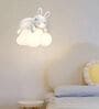 Adorable Sleeping Bunny on Cloud LED Wall Lamp   Soft Glow Nursery Night Light for Kids' Room & Playroom