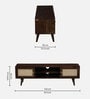 Adorf Sheesham Wood Two Door TV Console In Scratch Resistant Provincial Teak Finish