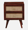 Adorf Sheesham Wood Two Drawer Bedside Table In Scratch Resistant Honey Oak Finish